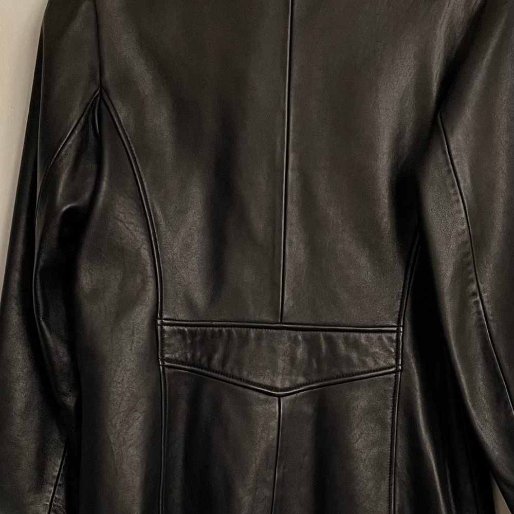 Black Tibia Leather Jacket Size Medium - image 3